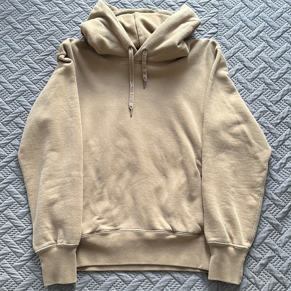 UNIQLO sweat pullover hoodie: Beige: XS